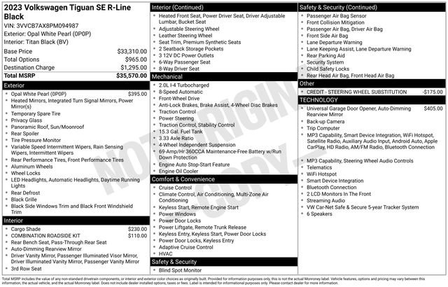 Used 2023 Volkswagen Tiguan SE R-Line FWD image 49