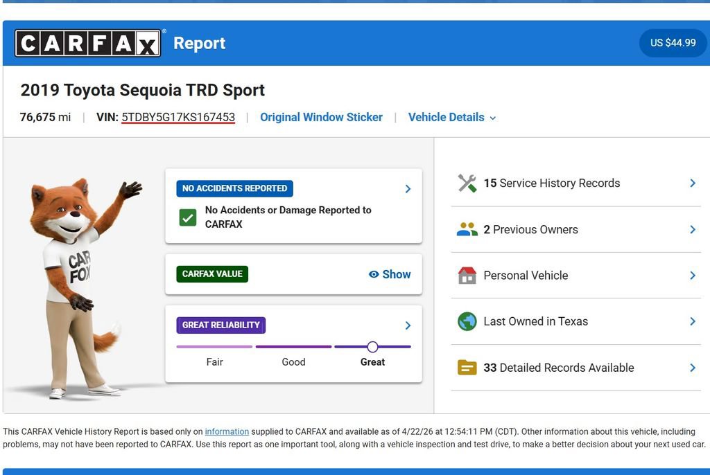 Used 2019 Toyota Sequoia TRD Sport w/ TRD Sport Premium Package AWD/4WD image 11