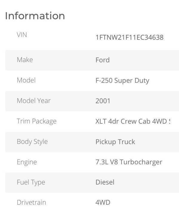 Used 2001 Ford F250 XLT AWD/4WD image 11