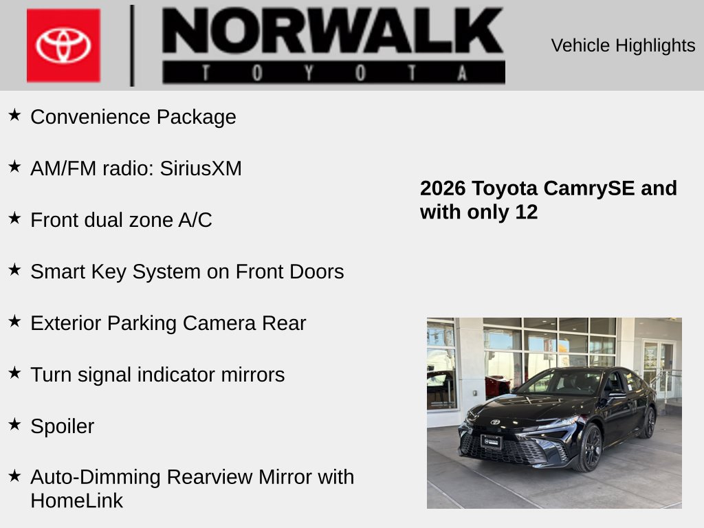 Certified 2026 Toyota Camry SE w/ Convenience Package FWD image 10