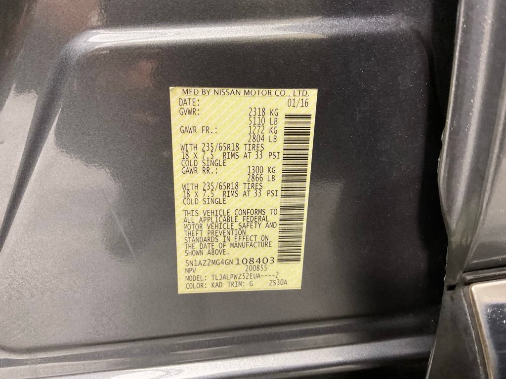 Used 2016 Nissan Murano S FWD image 27