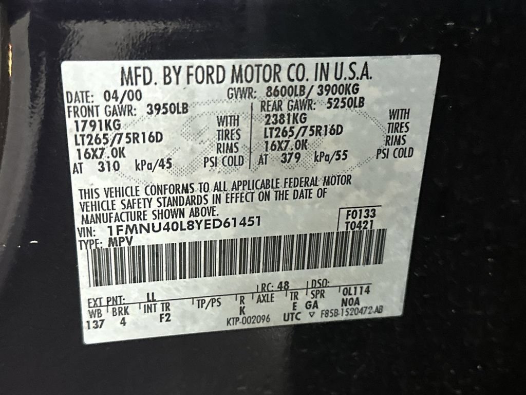 Used 2000 Ford Excursion XLT RWD image 14