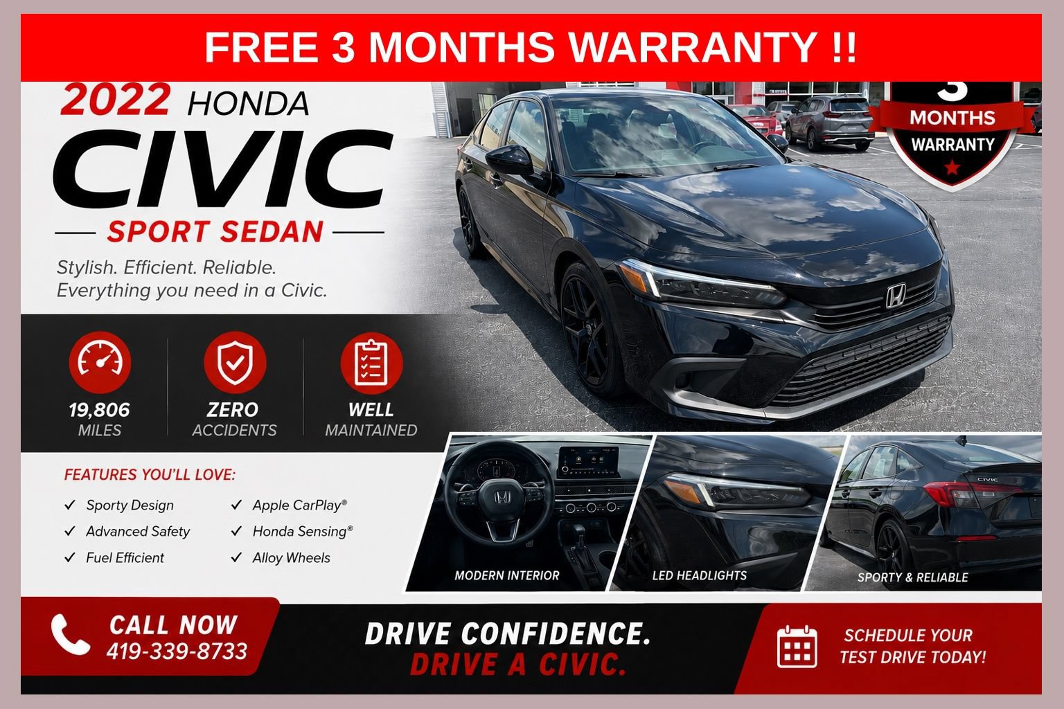 Used 2022 Honda Civic Sport