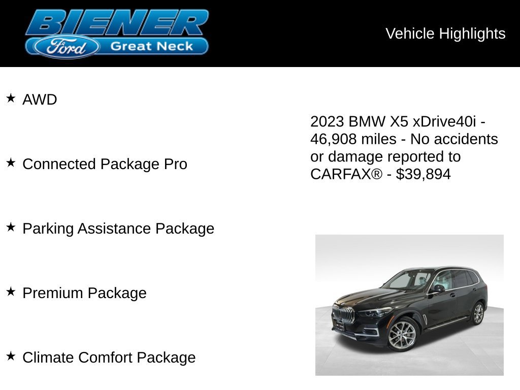 Used 2023 BMW X5 xDrive40i w/ Premium Package AWD/4WD image 9