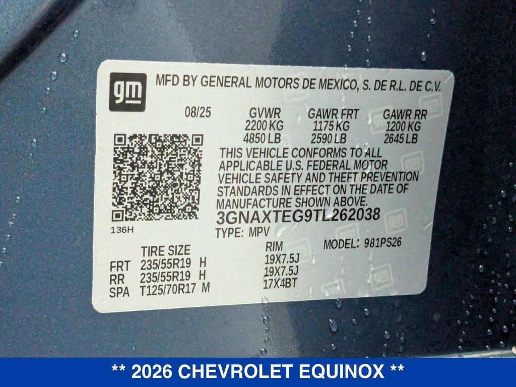 New 2026 Chevrolet Equinox RS w/ Convenience Package III image 38