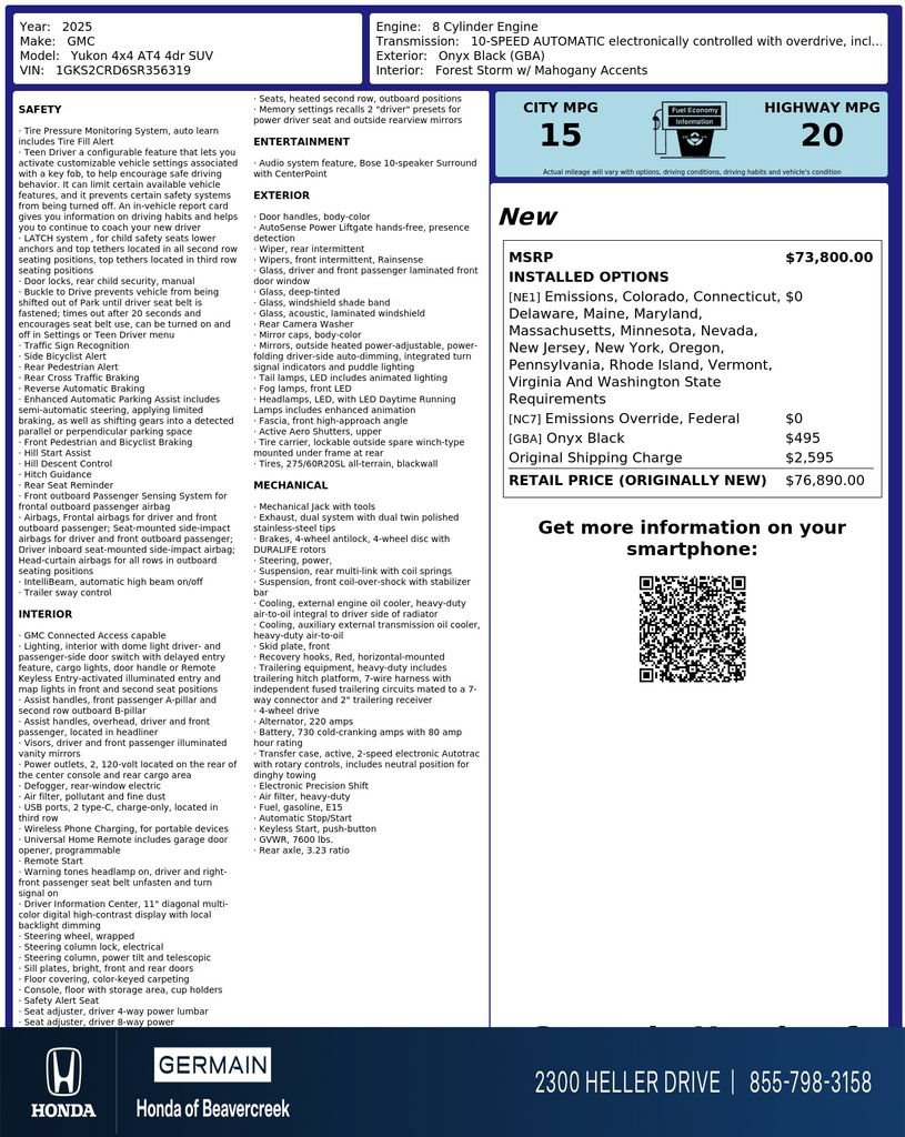 Used 2025 GMC Yukon AT4 AWD/4WD image 33