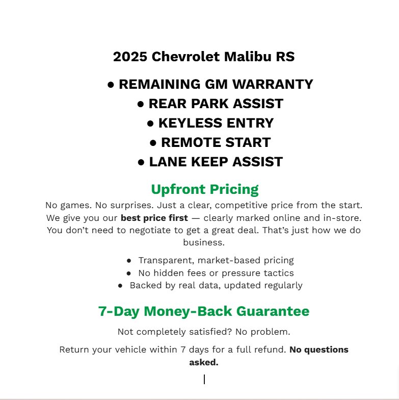 Used 2025 Chevrolet Malibu RS image 2