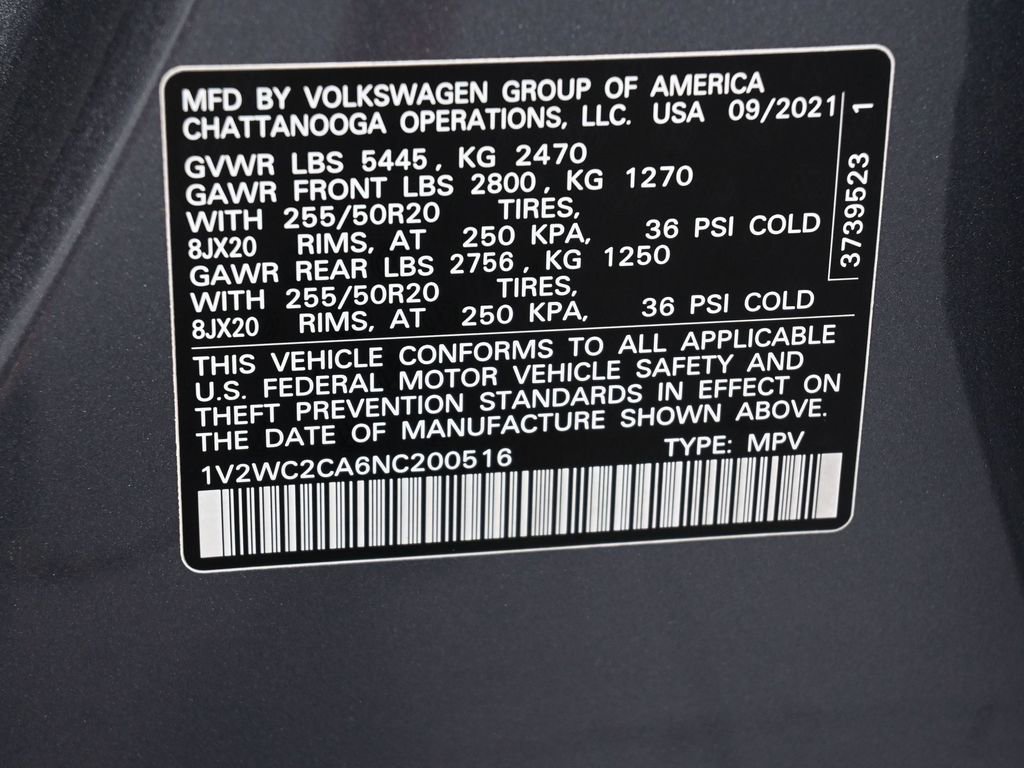 Used 2022 Volkswagen Atlas Cross Sport SE w/ Black Wheel Package image 20