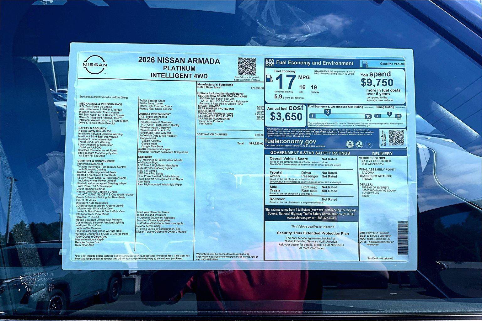 New 2026 Nissan Armada Platinum AWD/4WD image 15