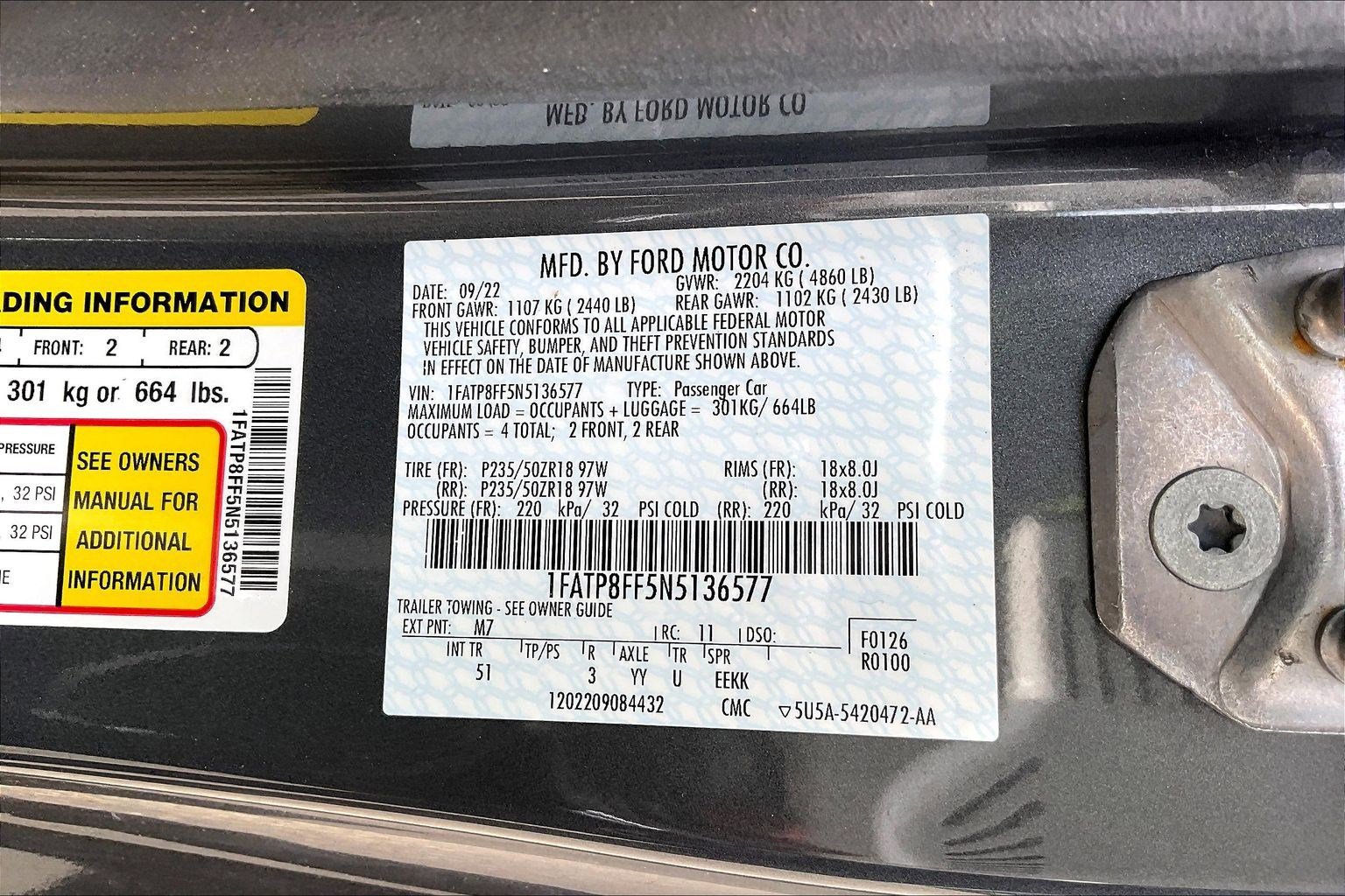Used 2022 Ford Mustang GT Premium w/ Equipment Group 401A RWD image 27