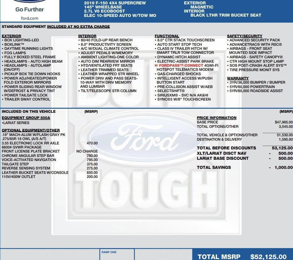 Used 2019 Ford F150 Lariat AWD/4WD image 2