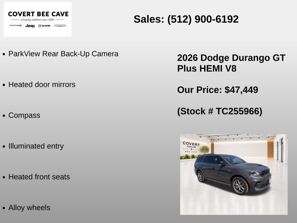 New 2026 Dodge Durango GT AWD/4WD image 13