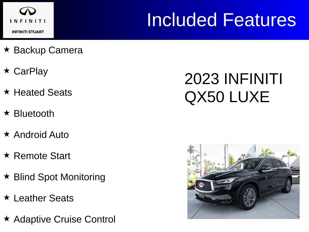 Certified 2023 INFINITI QX50 Luxe AWD/4WD image 3
