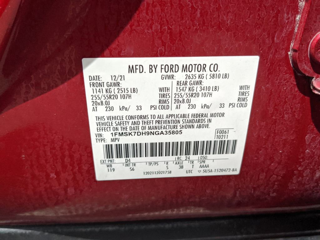 Certified 2022 Ford Explorer XLT w/ Equipment Group 202A image 34