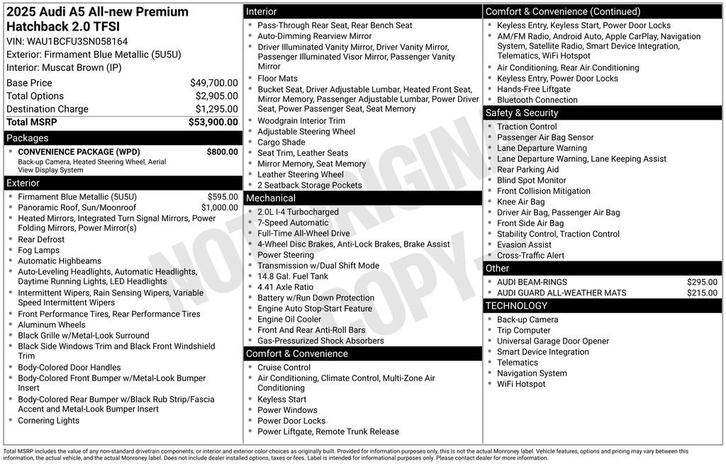 Certified 2025 Audi A5 2.0T Premium w/ Convenience Package image 29