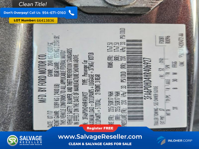 Used 2017 Ford Fusion SE w/ Fusion SE Technology Package FWD image 16