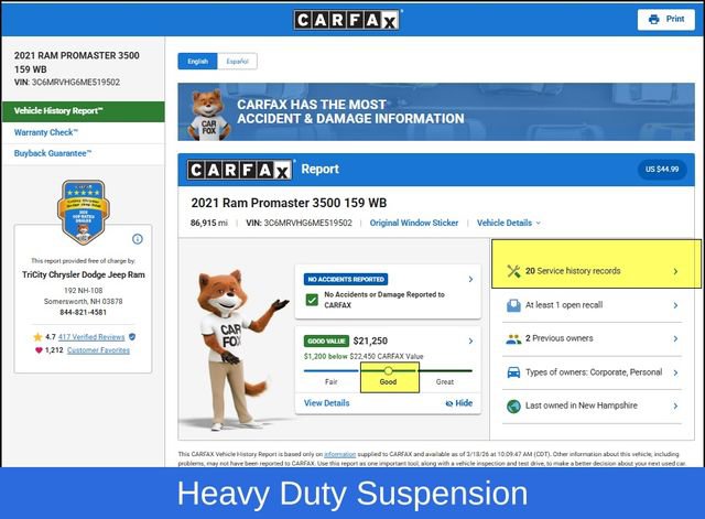 Used 2021 RAM ProMaster 3500 image 12