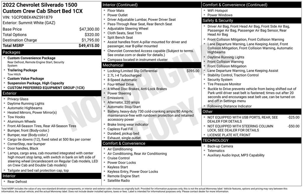 Used 2022 Chevrolet Silverado 1500 Custom image 27