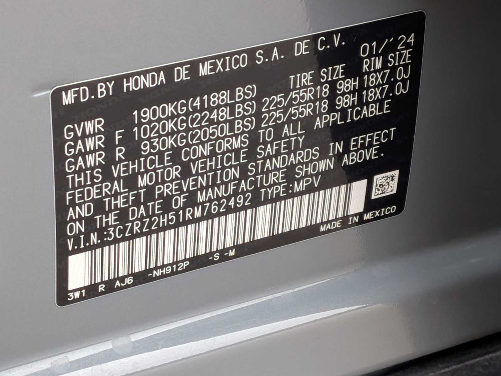 Certified 2024 Honda HR-V Sport image 29