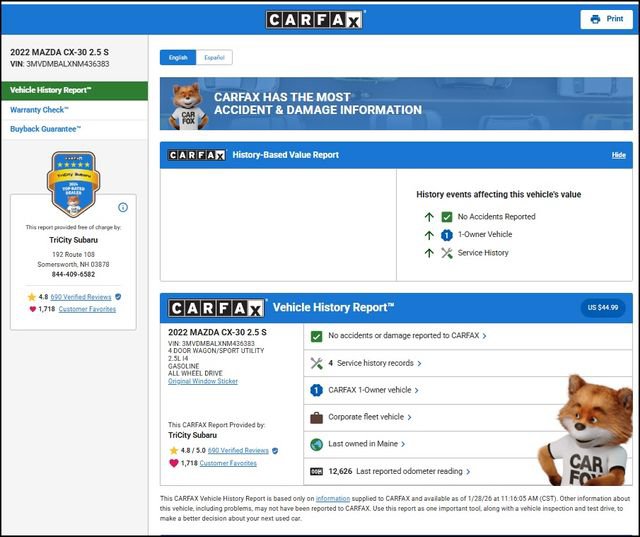 Used 2022 MAZDA CX-30 AWD 2.5 S image 14