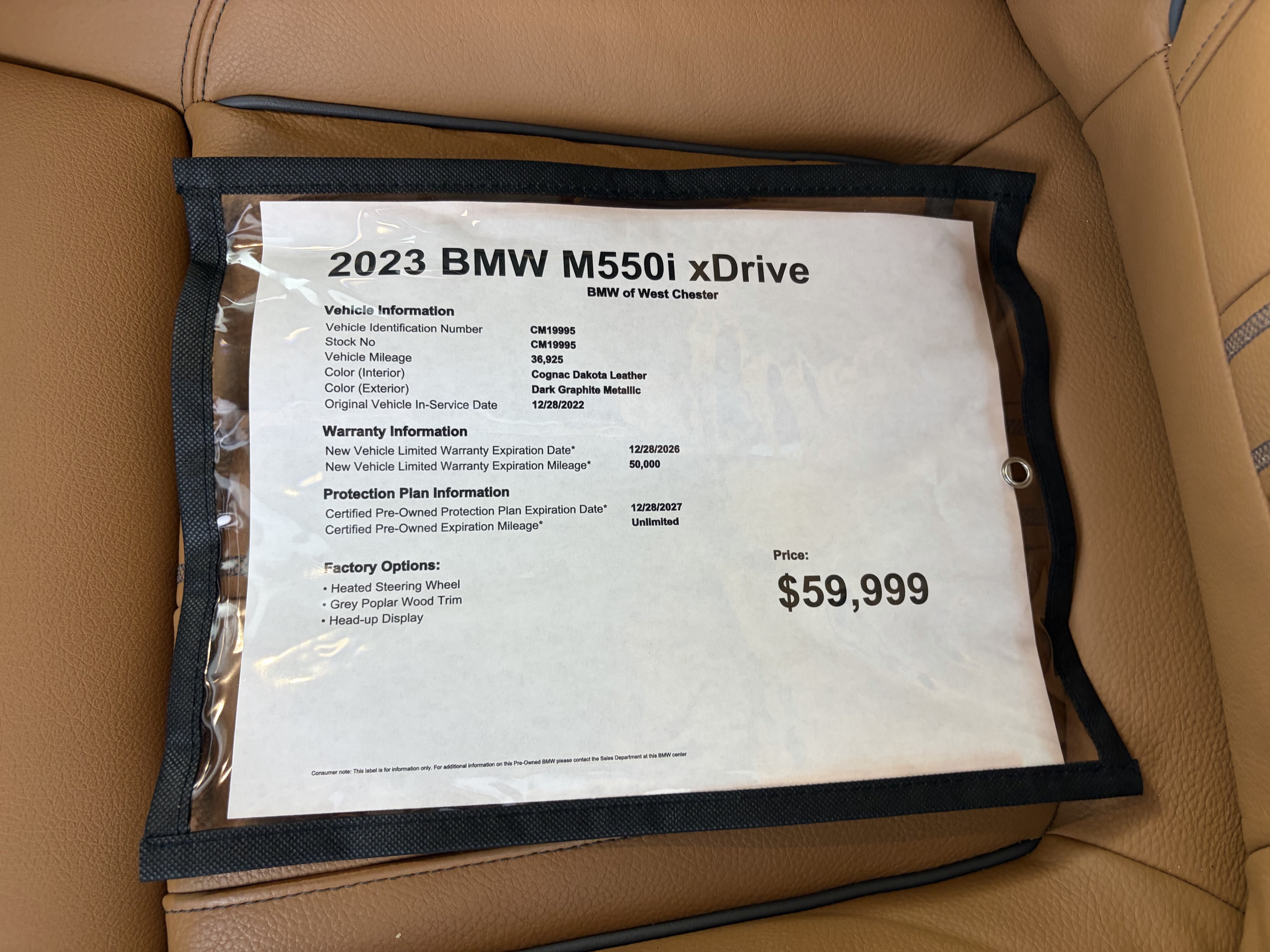 Certified 2023 BMW M550i xDrive AWD/4WD image 18