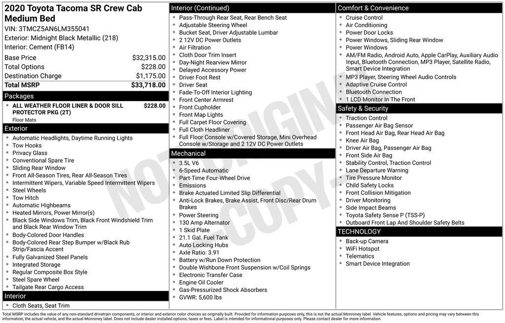 Used 2020 Toyota Tacoma SR image 4