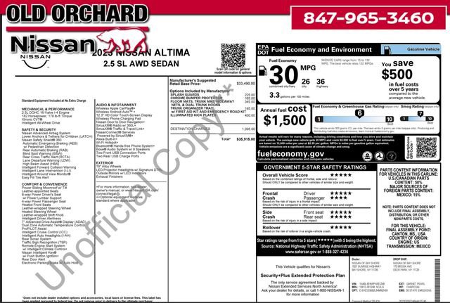 Used 2023 Nissan Altima 2.5 SL AWD/4WD image 8