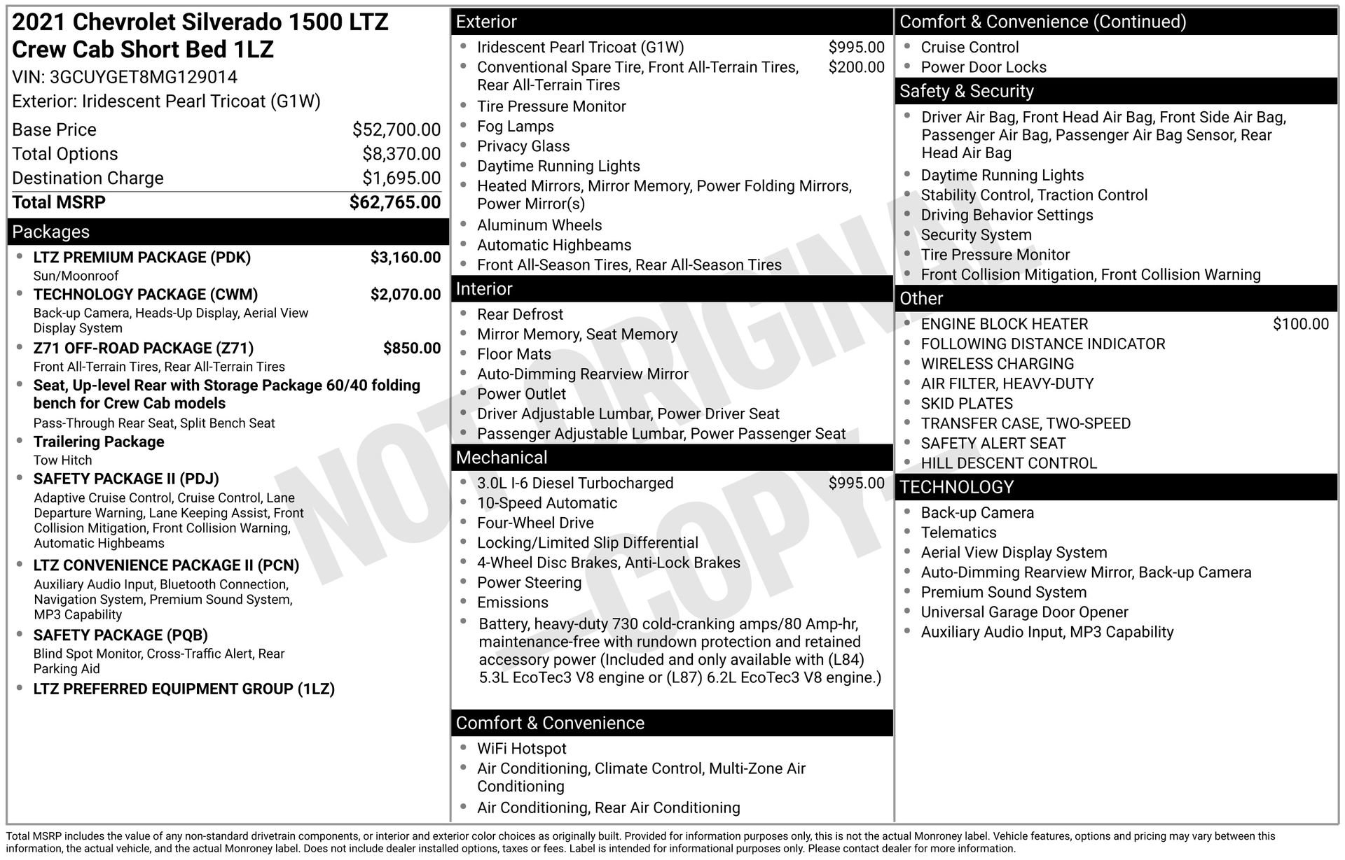 Used 2021 Chevrolet Silverado 1500 LTZ w/ LTZ Premium Package AWD/4WD image 31