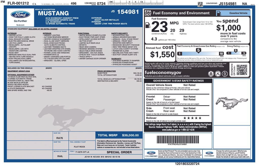 Used 2018 Ford Mustang Premium RWD image 6