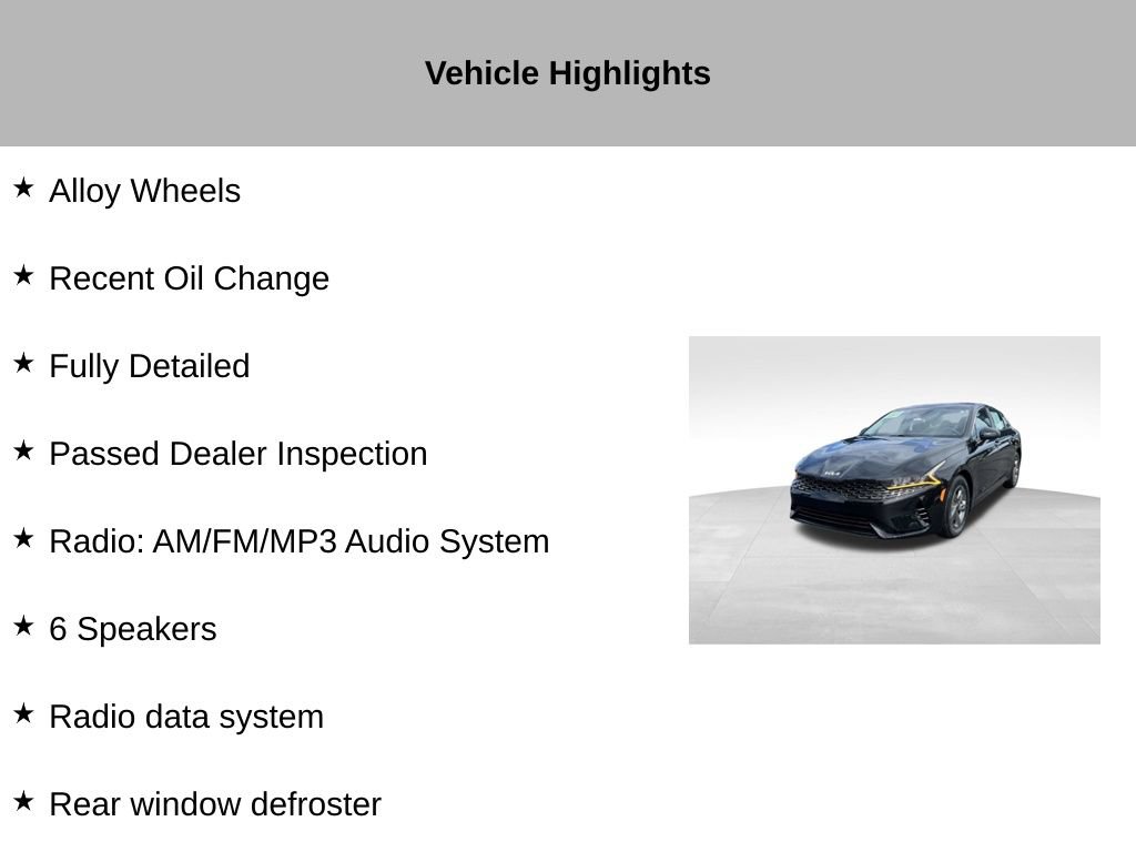 Certified 2022 Kia K5 LX FWD image 10