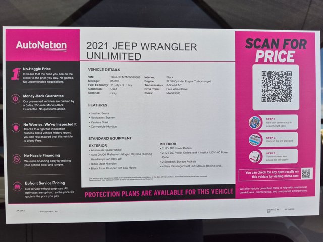 Used 2021 Jeep Wrangler Unlimited Rubicon w/ Dual Top Group AWD/4WD image 24