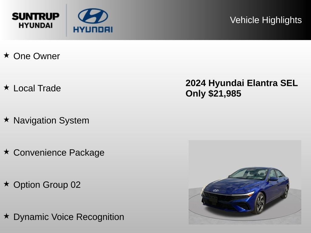 Used 2024 Hyundai Elantra SEL w/ Convenience Package FWD image 8