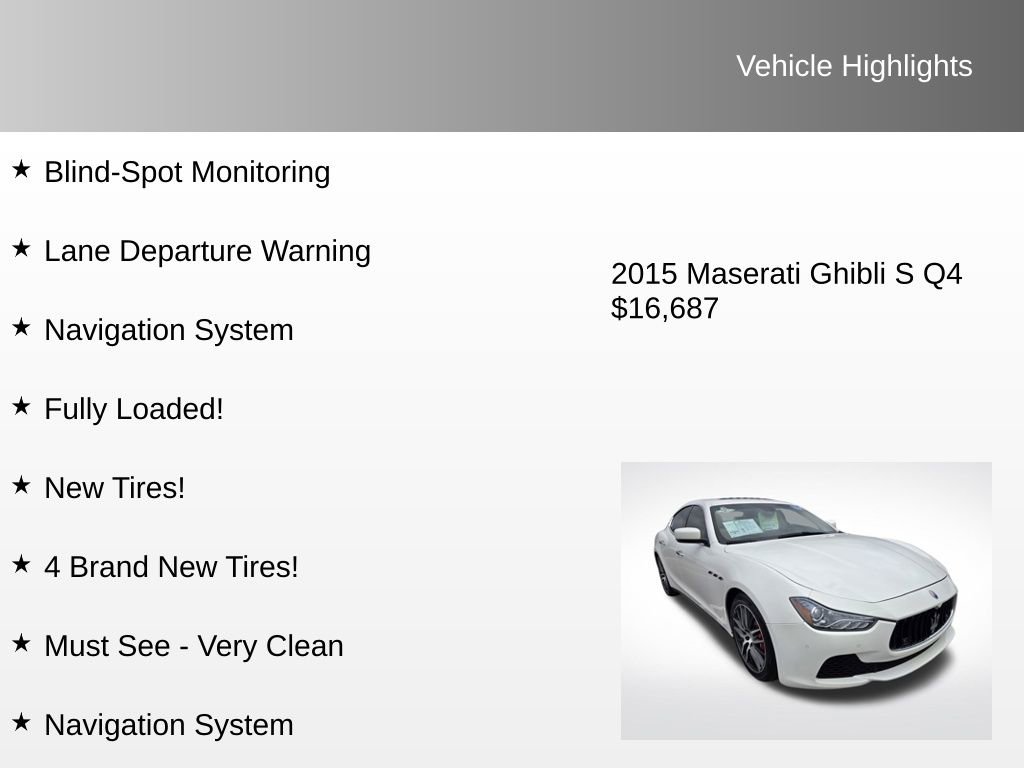 Used 2015 Maserati Ghibli S Q4 image 8