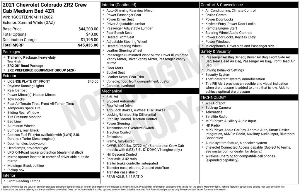 Used 2021 Chevrolet Colorado ZR2 AWD/4WD image 27