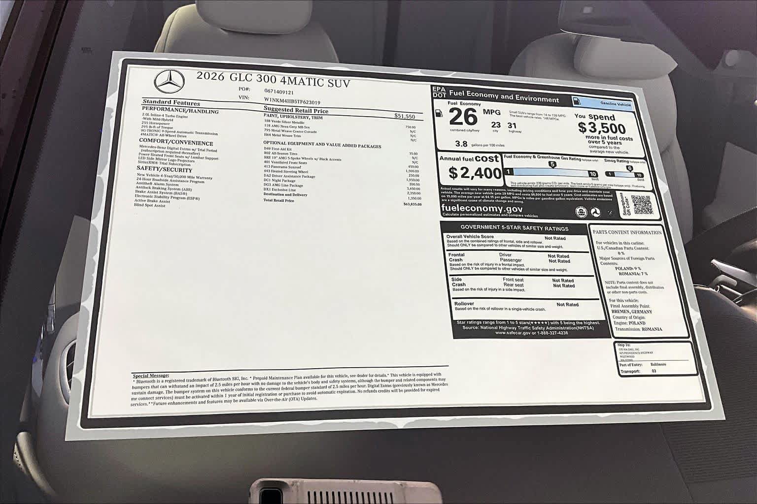 New 2026 Mercedes-Benz GLC 300 4MATIC image 18