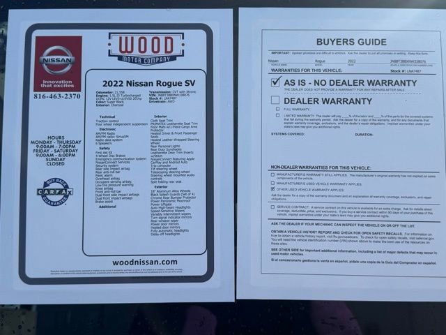 Used 2022 Nissan Rogue SV w/ SV Premium Package image 10