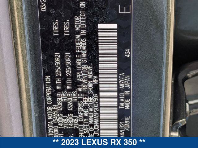 Used 2023 Lexus RX 350 Premium Plus w/ Accessory Package (Z1) FWD image 24