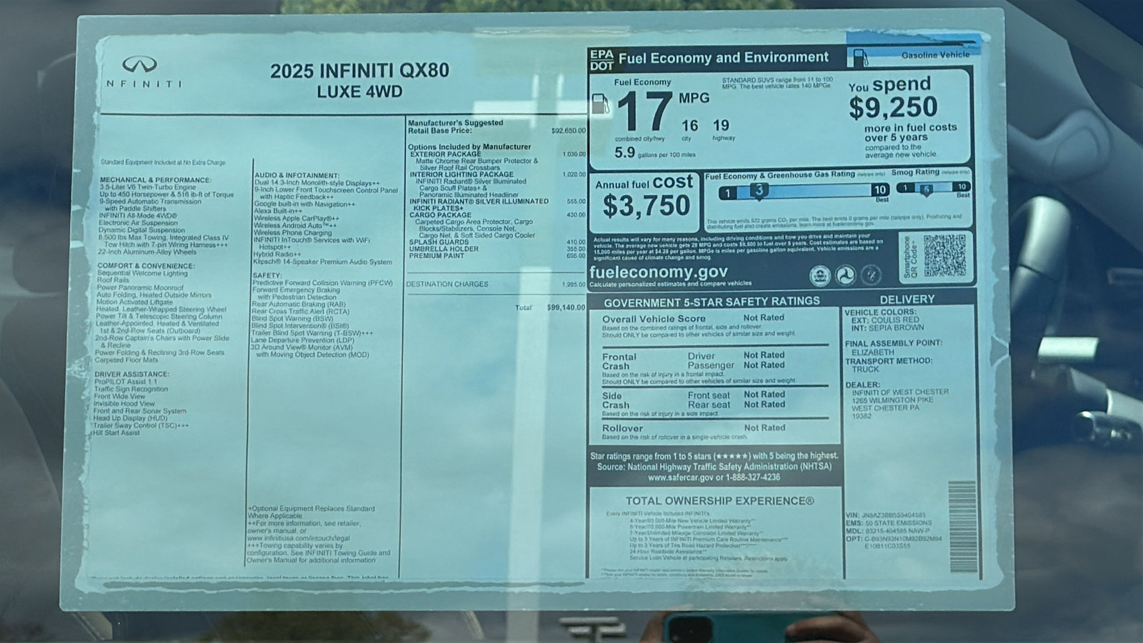 New 2025 INFINITI QX80 Luxe w/ Exterior Package image 13