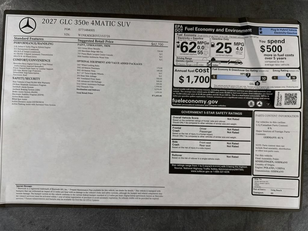 New 2027 Mercedes-Benz GLC 350e 4MATIC image 9