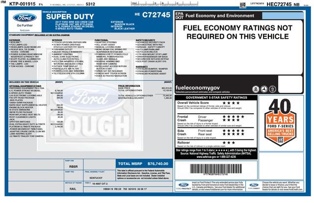 Used 2017 Ford F250 Platinum w/ Platinum Ultimate Package AWD/4WD image 9
