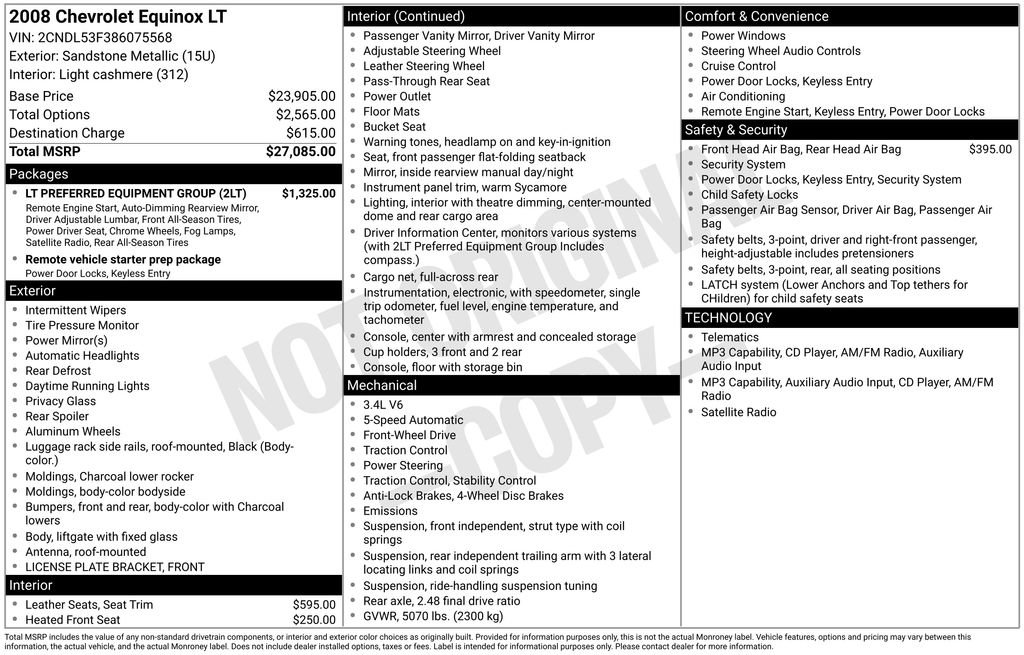 Used 2008 Chevrolet Equinox LT w/ LT Preferred Equipment Group FWD image 40