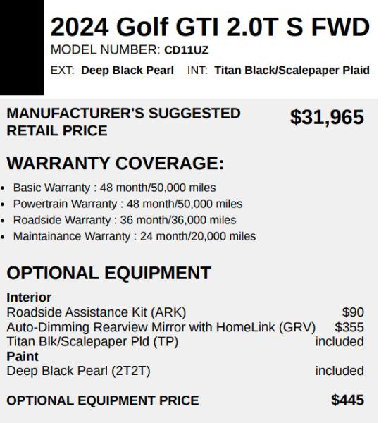 Used 2024 Volkswagen GTI S image 86