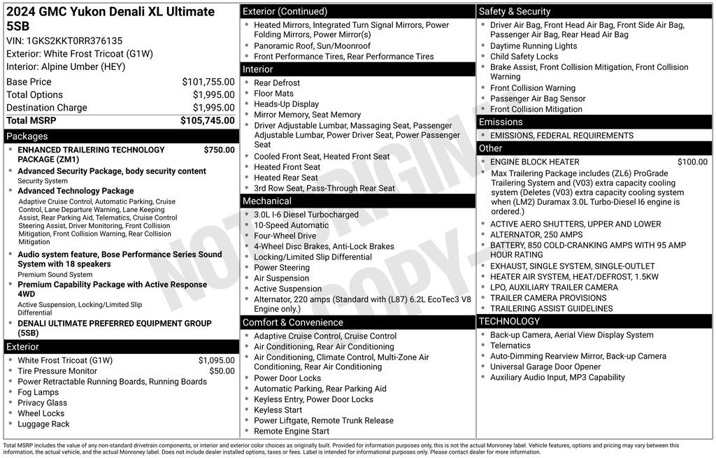 Used 2024 GMC Yukon XL Denali Ultimate image 46