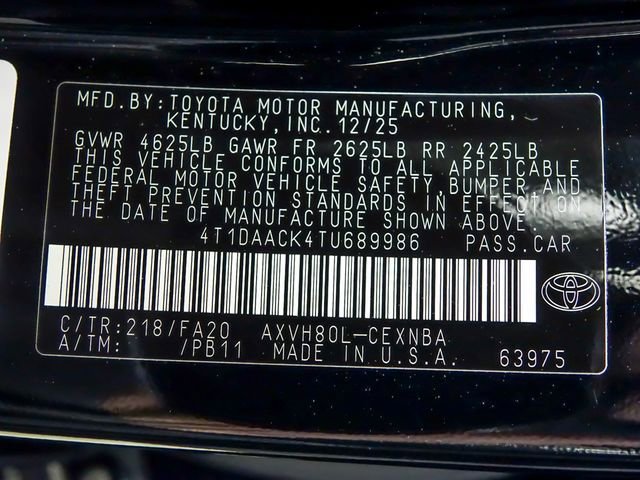 Certified 2026 Toyota Camry LE FWD image 27