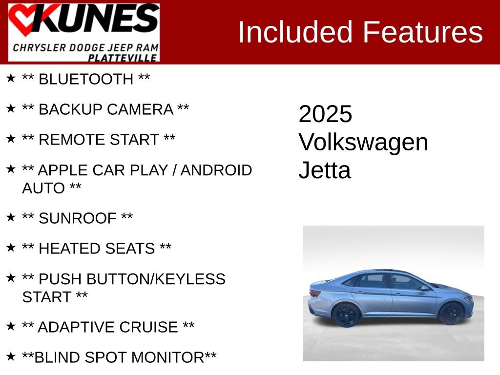 Used 2025 Volkswagen Jetta SE w/ Sunroof Package video 2