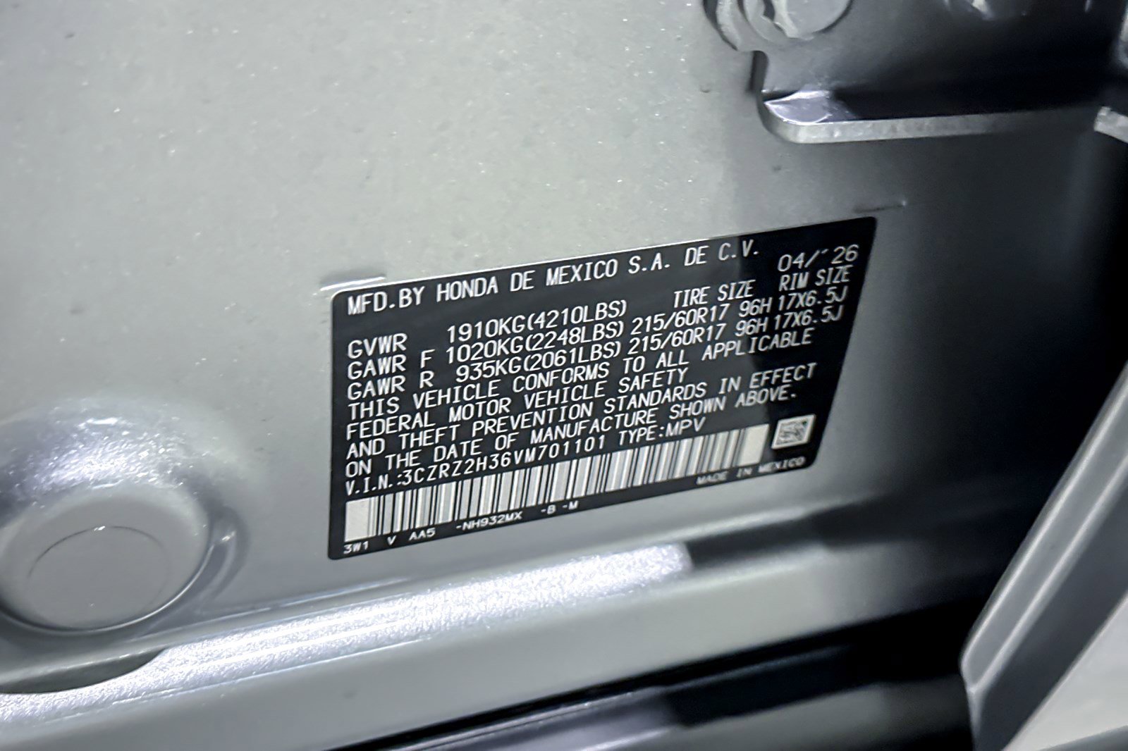 New 2027 Honda HR-V LX image 20