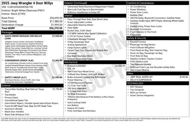 New 2025 Jeep Wrangler Unlimited Sport AWD/4WD image 5