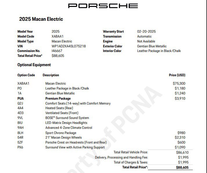 Certified 2025 Porsche Macan Electric RWD image 13
