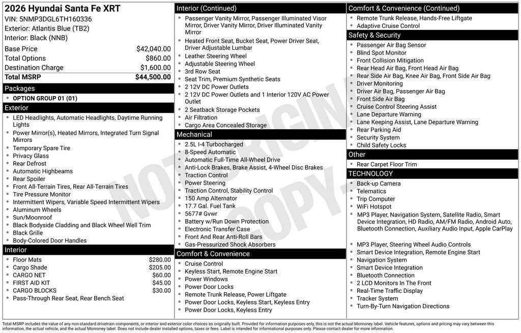 New 2026 Hyundai Santa Fe XRT AWD/4WD image 5