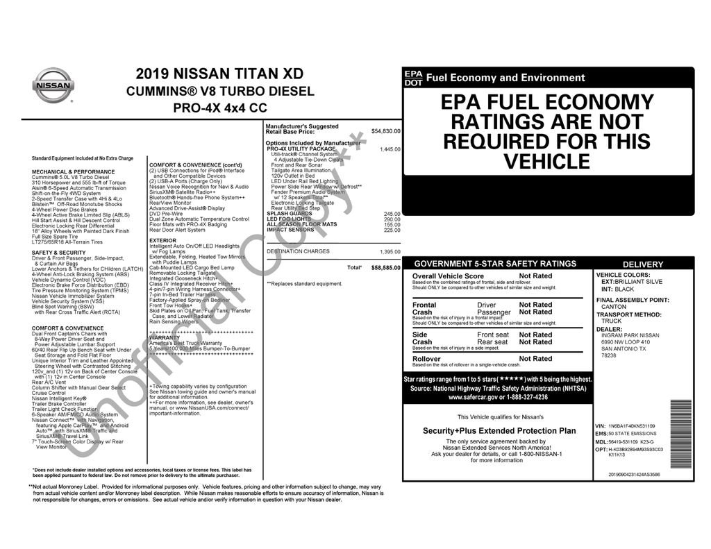 Used 2019 Nissan Titan PRO-4X w/ Pro-4x Utility Package AWD/4WD image 32